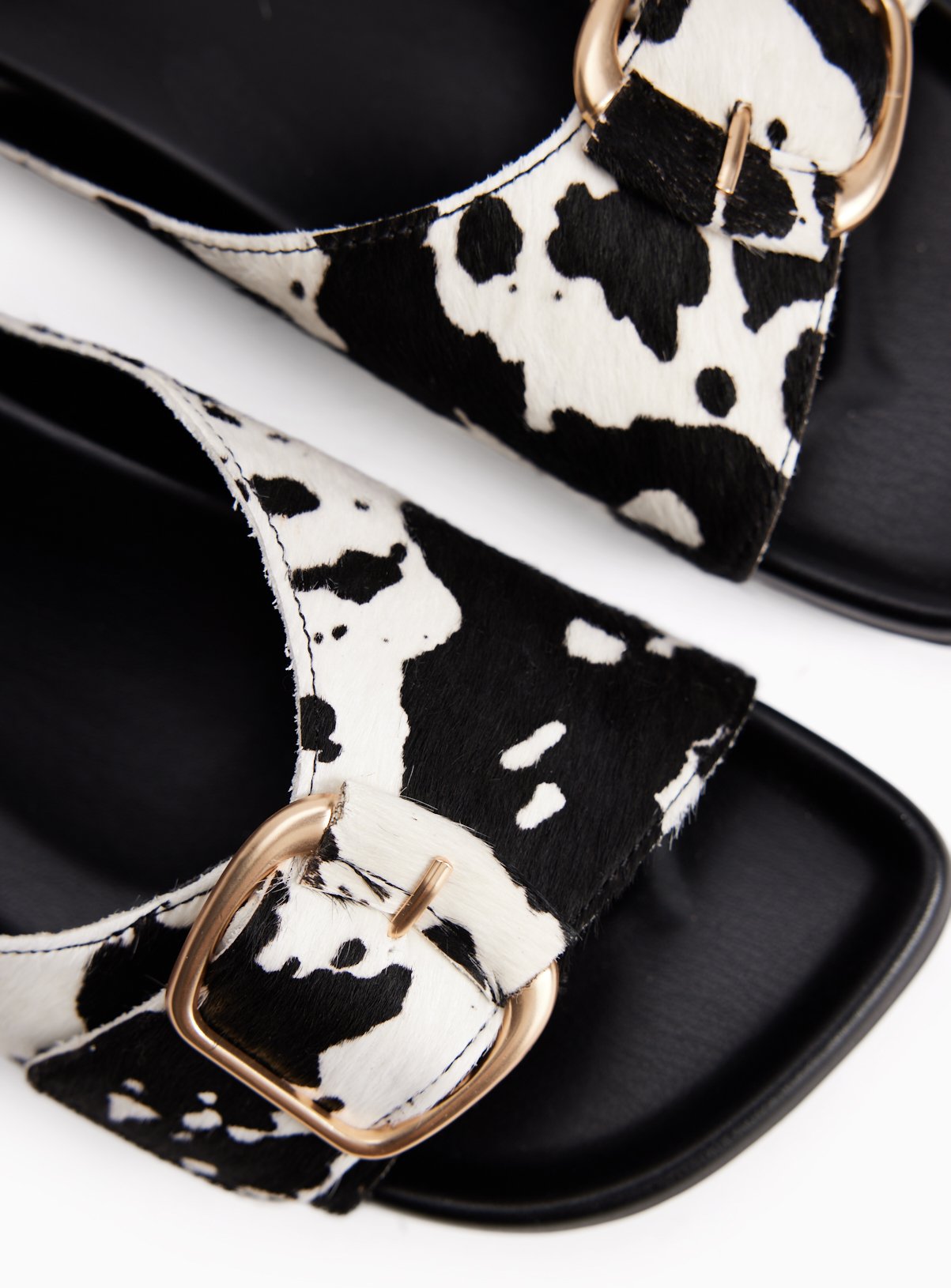 Animal Print Single Strap Footbed Sandals 5 - Image 2 thumbnail